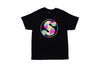 Sunday Scribble Badge Tee (Black w/ Multicolor Ink)