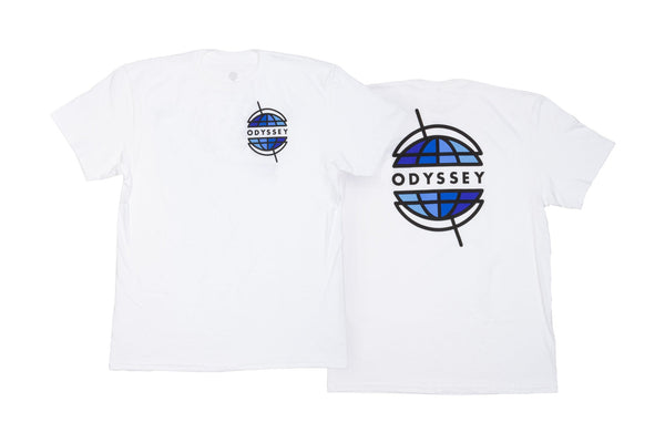 Odyssey Worldwide Tee (White with Black/Blue Ink)