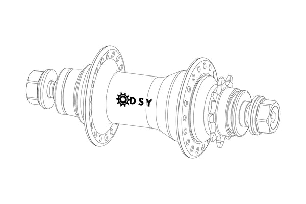 Odyssey Quartet Hub Parts (Front/Rear)